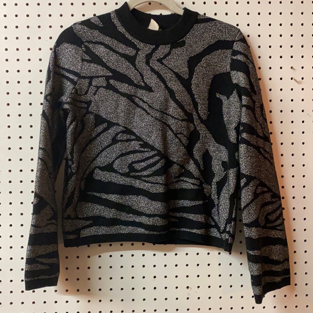 H&M black and sliver “glittery” warm sweater